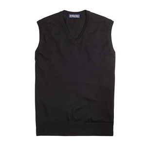 Merino Wool Vest - Black